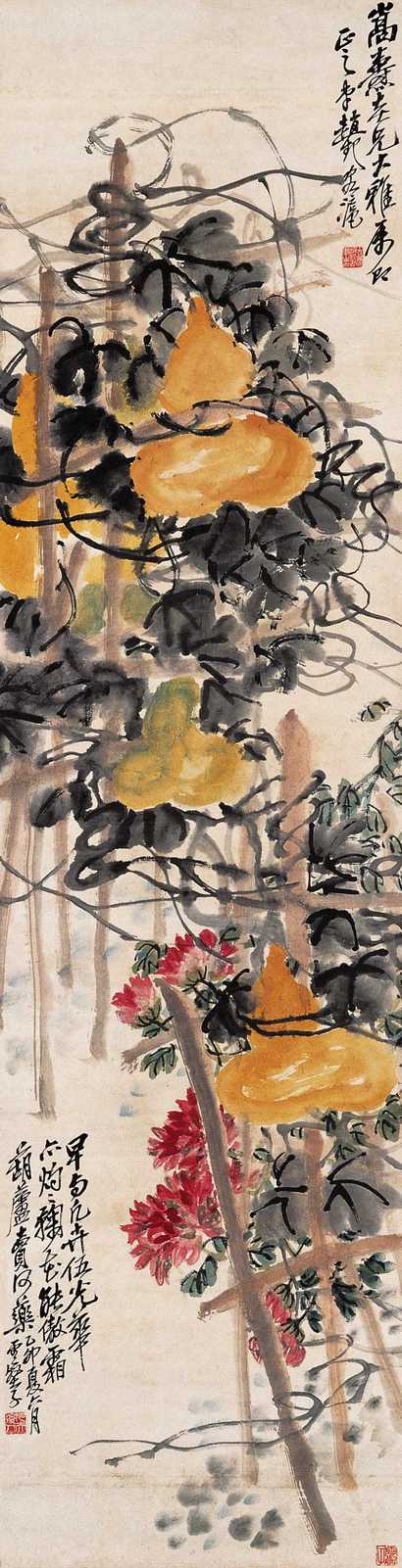 赵云壑 乙卯（1915年）作 福禄万代 立轴